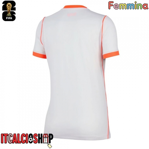 Paesi Bassi Seconda Maglia Femmina Mondiali 2026 Manica Corta